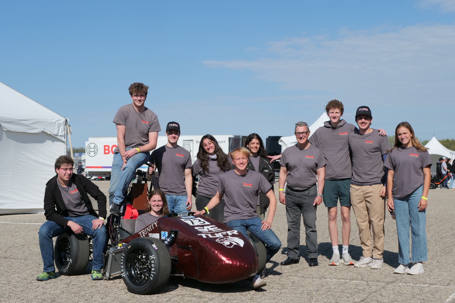 The TUFR team with the car